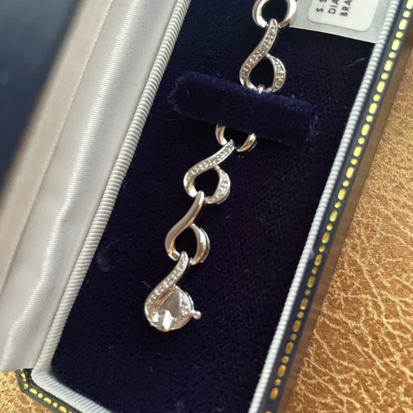 Silver diamond bracelet - Picture 3 of 4